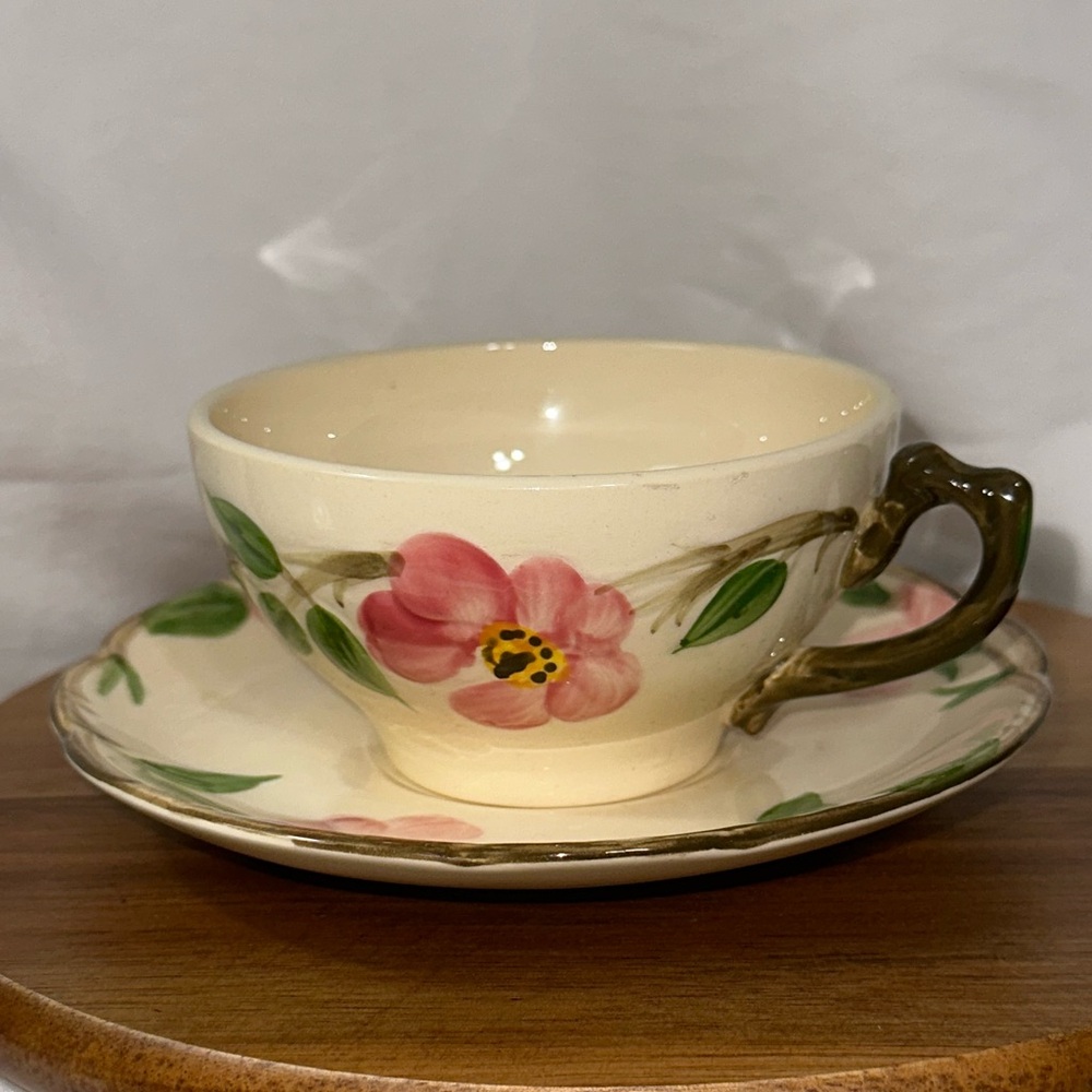 Franciscan Desert Rose ceramic tea cup saucer